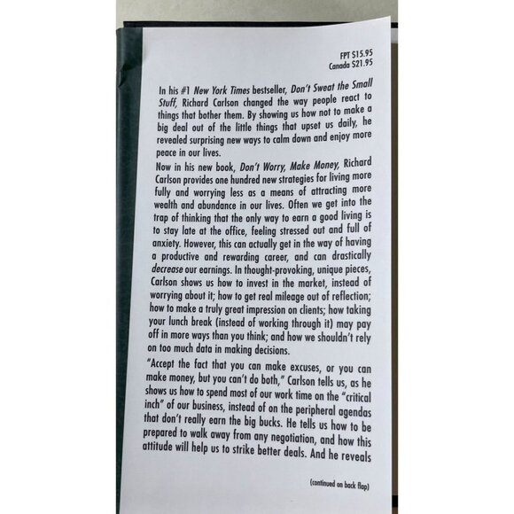 Don't Worry, Make Money : Spiritual and Practical Ways to Create Richard Carlson - Picture 3 of 14